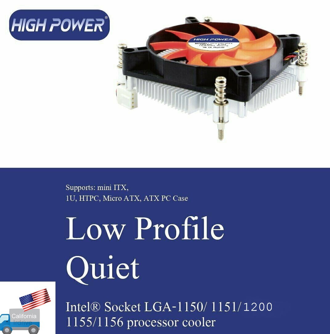 Mining PC Server Low Profile CPU Cooler for Intel Socket LGA 1155 1156 1151 1150