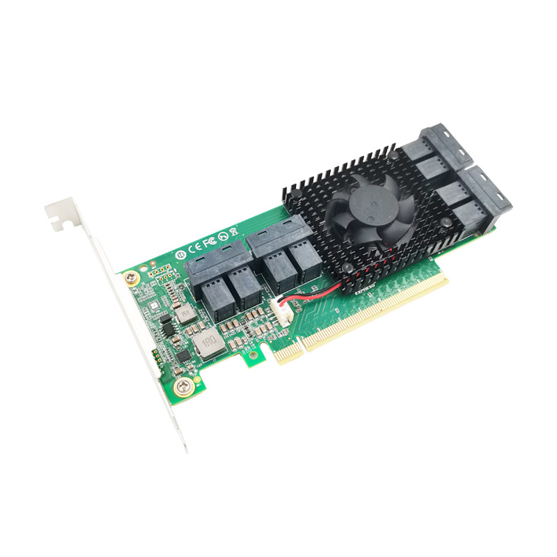 PCI Express x16 to 8 U.2 SFF-8643 NVMe SSD Adapter Card 8749-8i