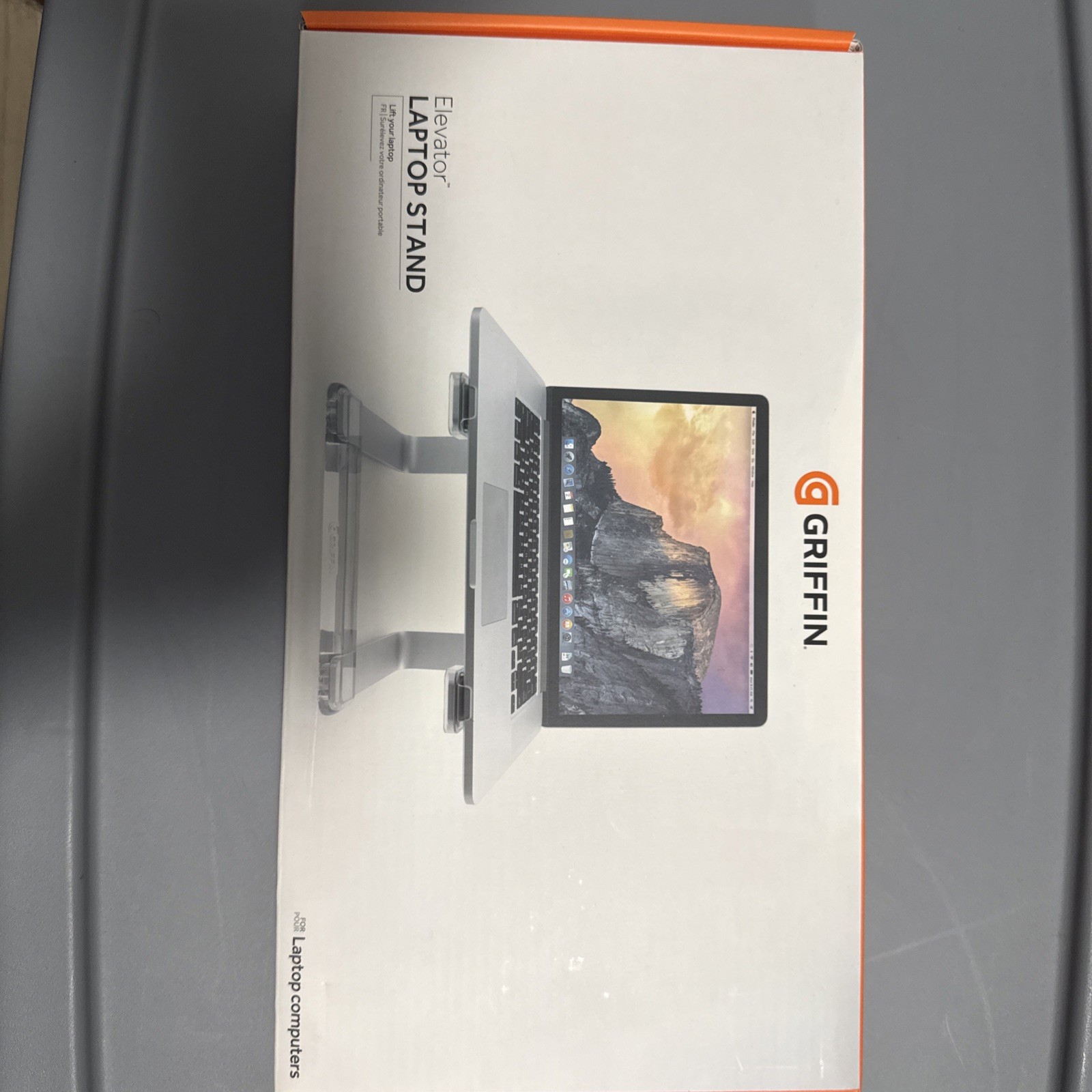 Griffin Elevator Desktop Stand for Laptops PC Macbook Silver Riser New Open Box