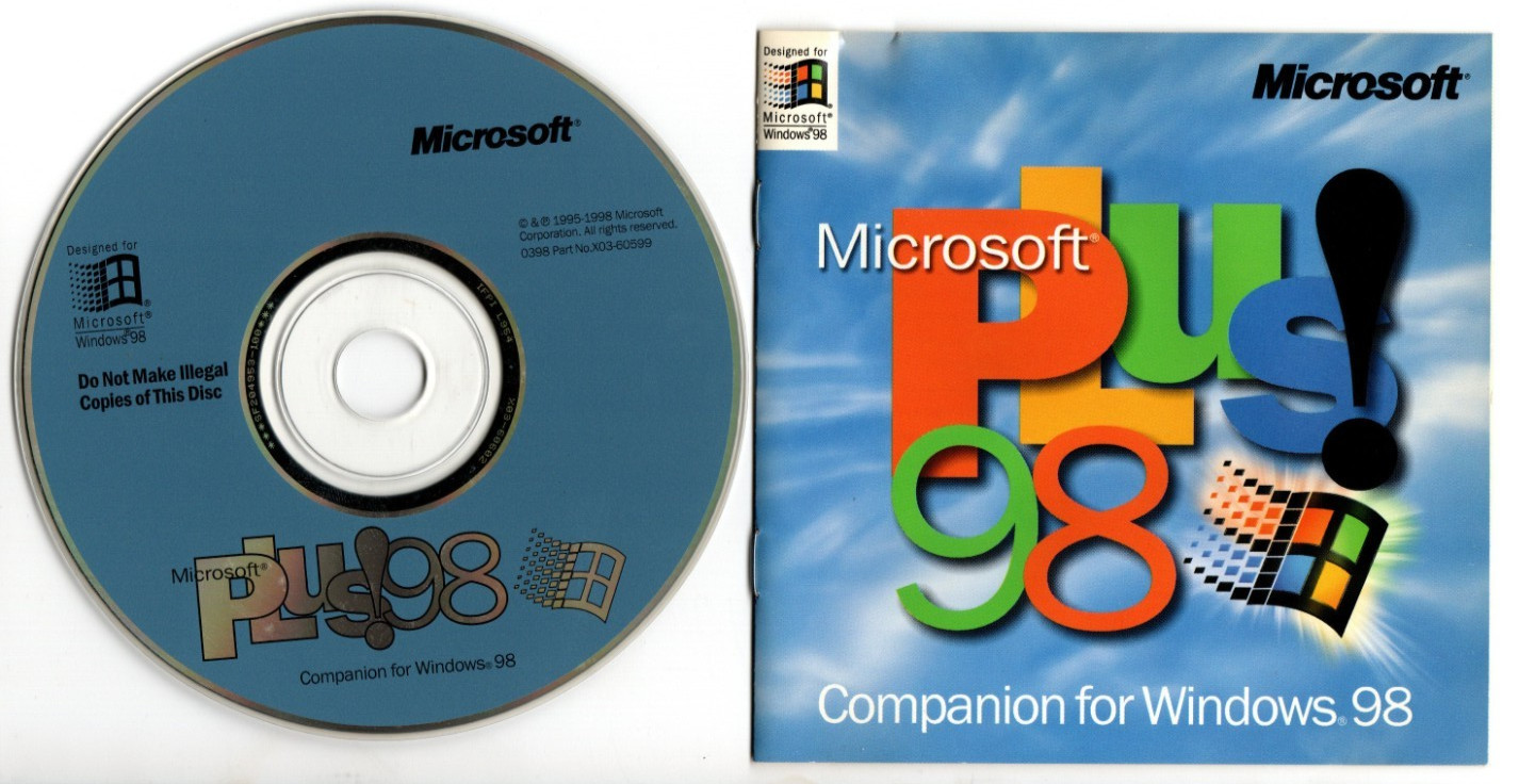 Vintage MICROSOFT Plus 98 Companion for Windows 98 CD-ROM Plus NM B