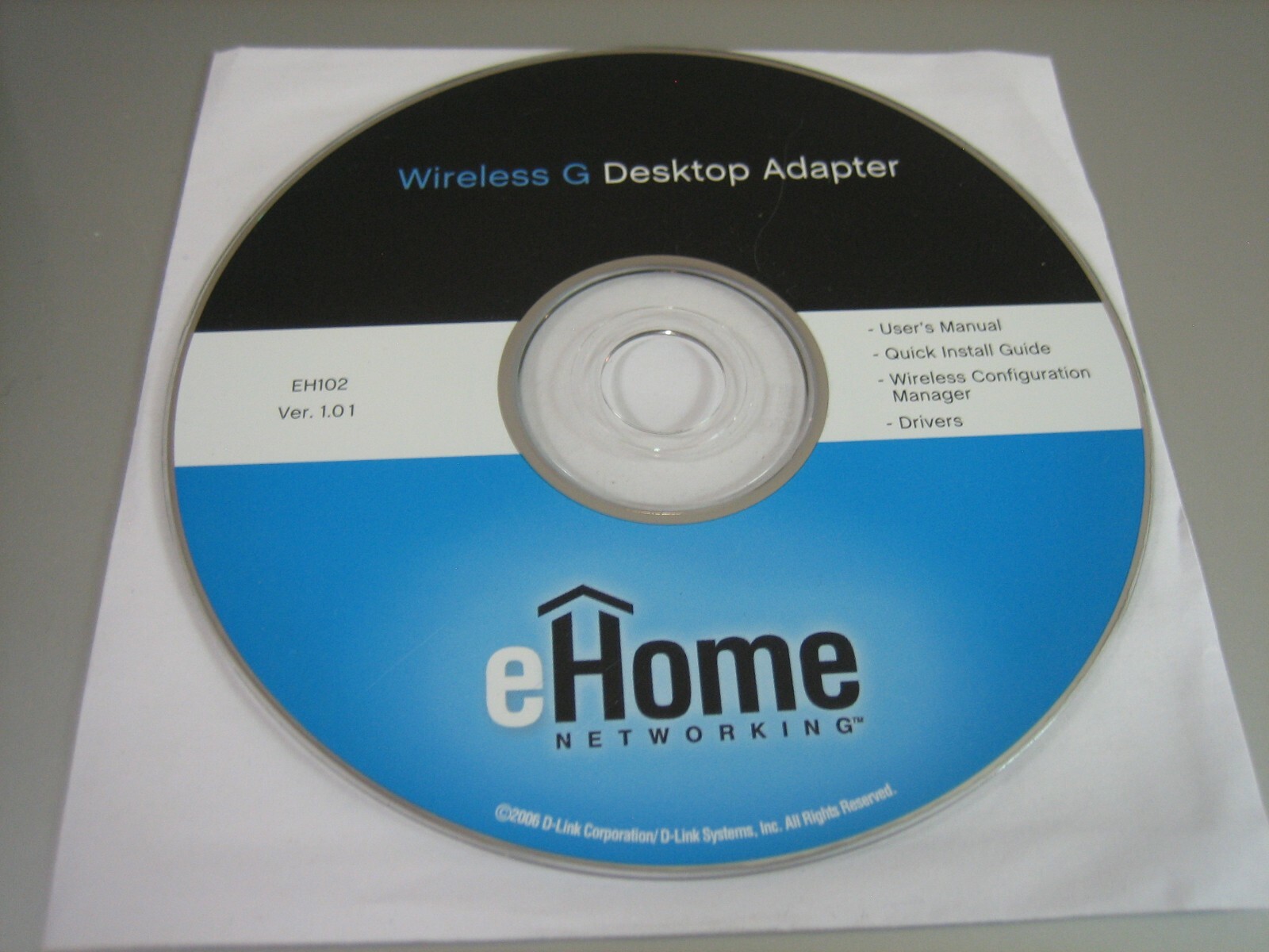 eHome Networking Wireless G Desktop Adapter Driver/Installation Ver 1.01  (2006)