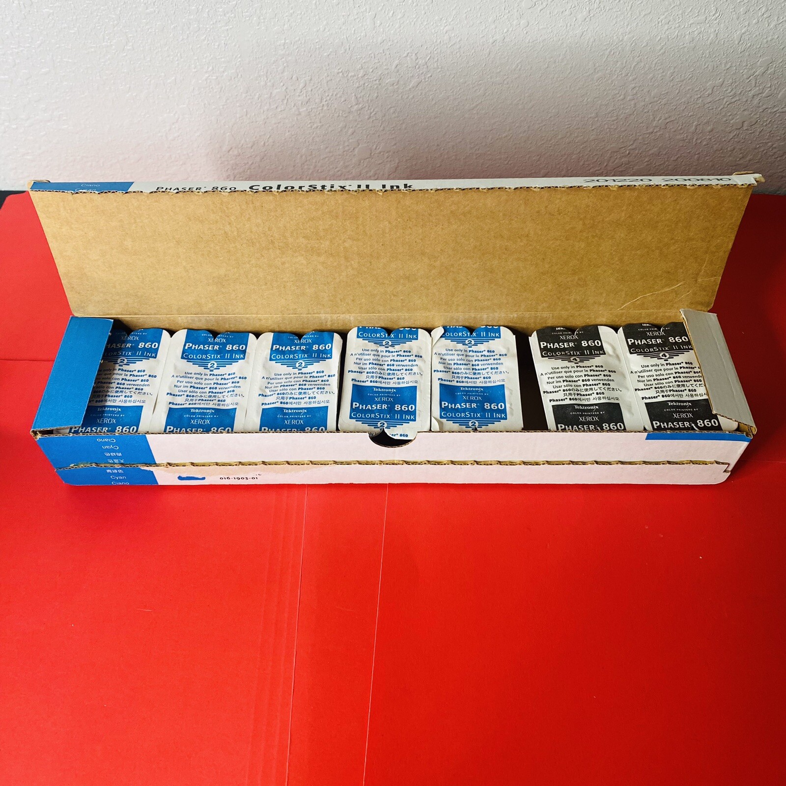 Xerox Tektronix Phaser 860 ColorStix II Ink 5 Cyan & 2 Black Expired