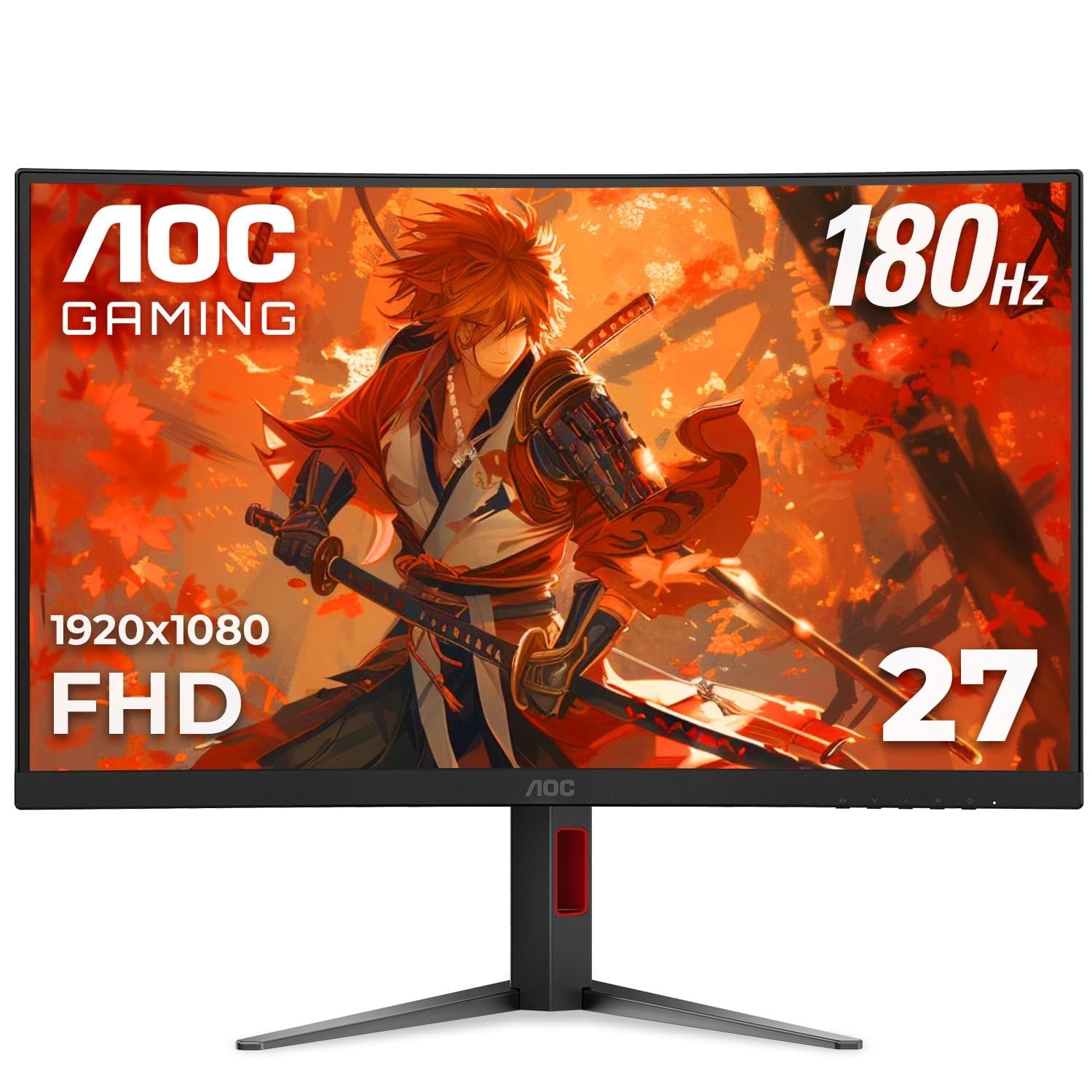 AOC 27 Inch Curved Gaming Monitor FHD 180Hz VA 0.5ms, C27G4H | 1920×1080 Comp...