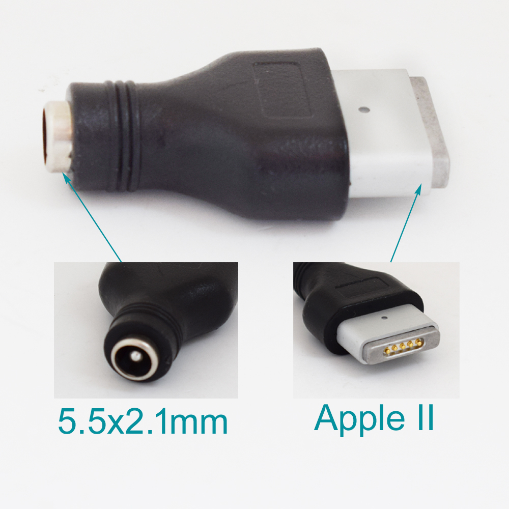 10pcs DC Power Charger Adapter For Apple Macbook Male To 5.5x2.1mm Female Socket