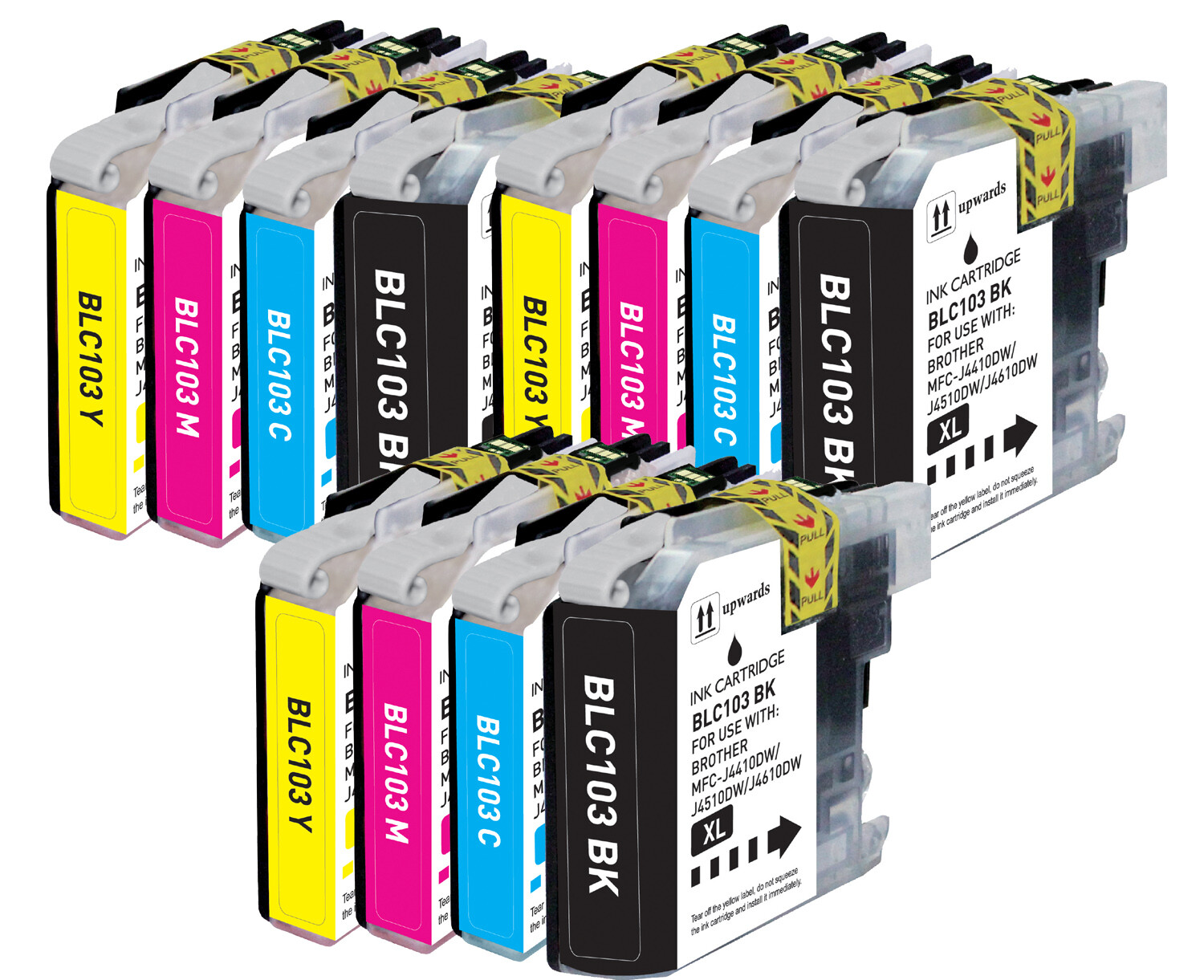 12P Ink Cartridges Set +chp fits Brother LC103 MFC-J4410DW MFC-J285DW MFC-J470DW