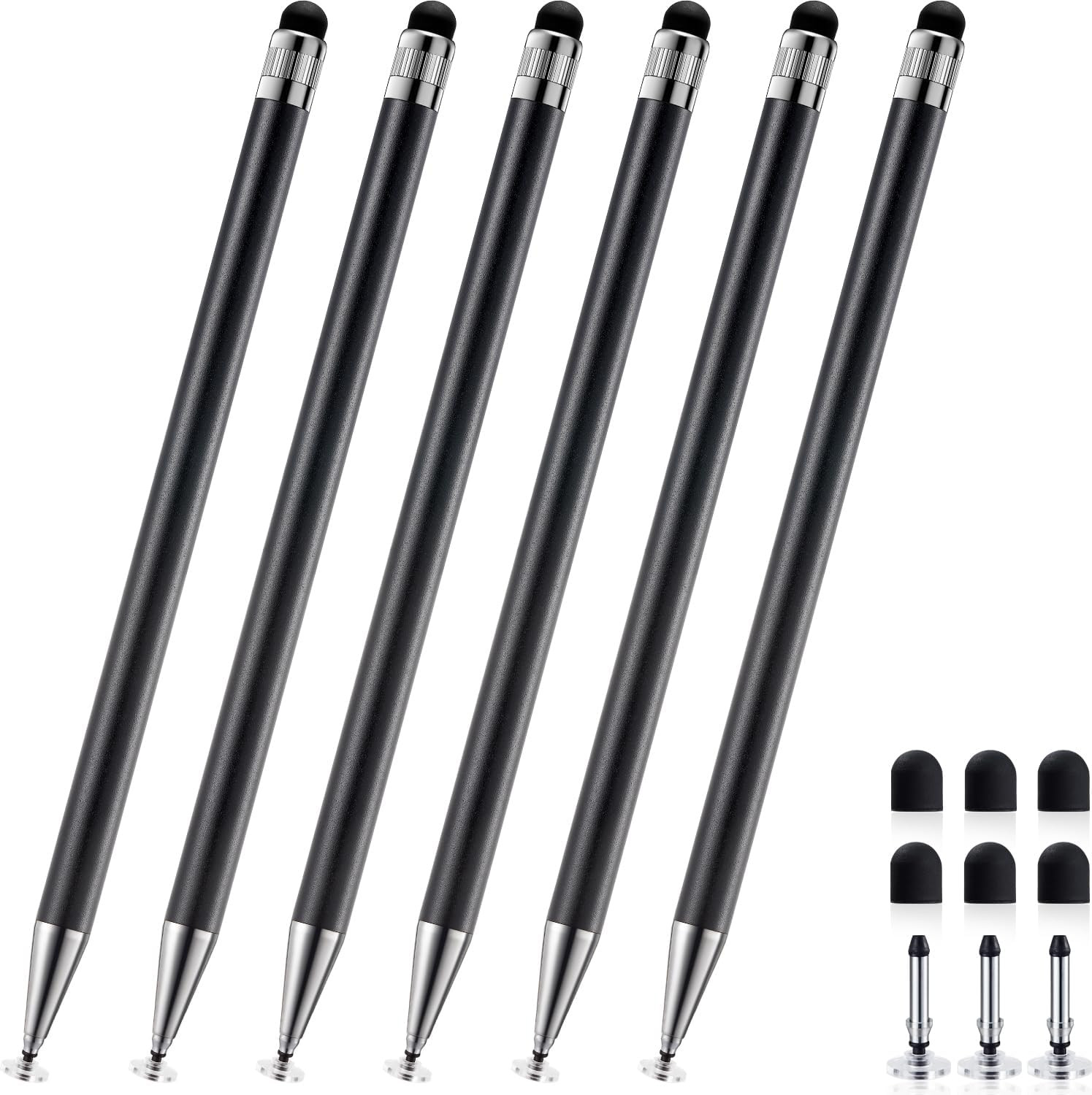 Stylus(6 Pcs),Stylus Pen for Touchscreen,2-In-1 Stylus Pen