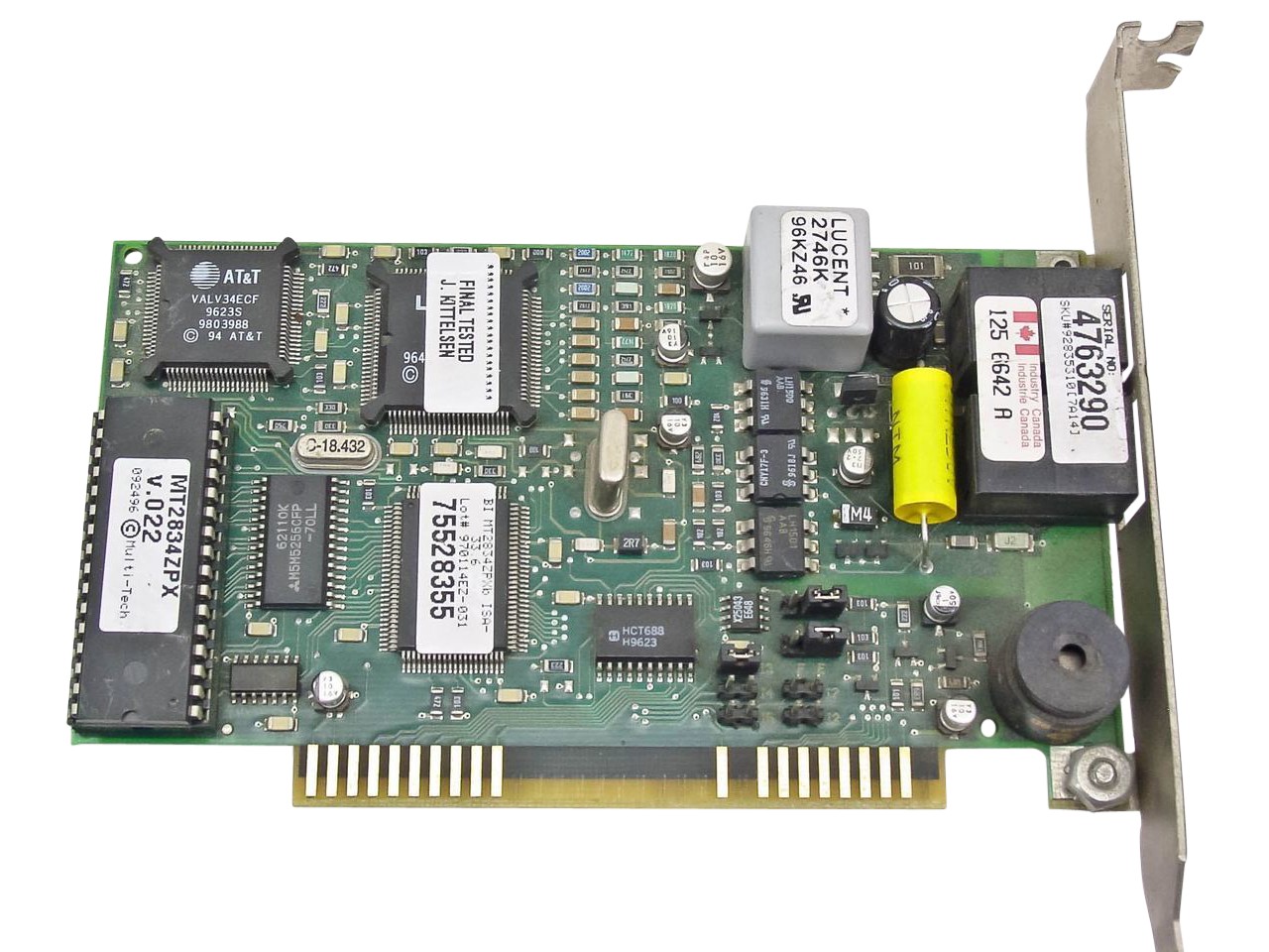 Multitech Mt2834Zpx Isa Modem Data Fax Working