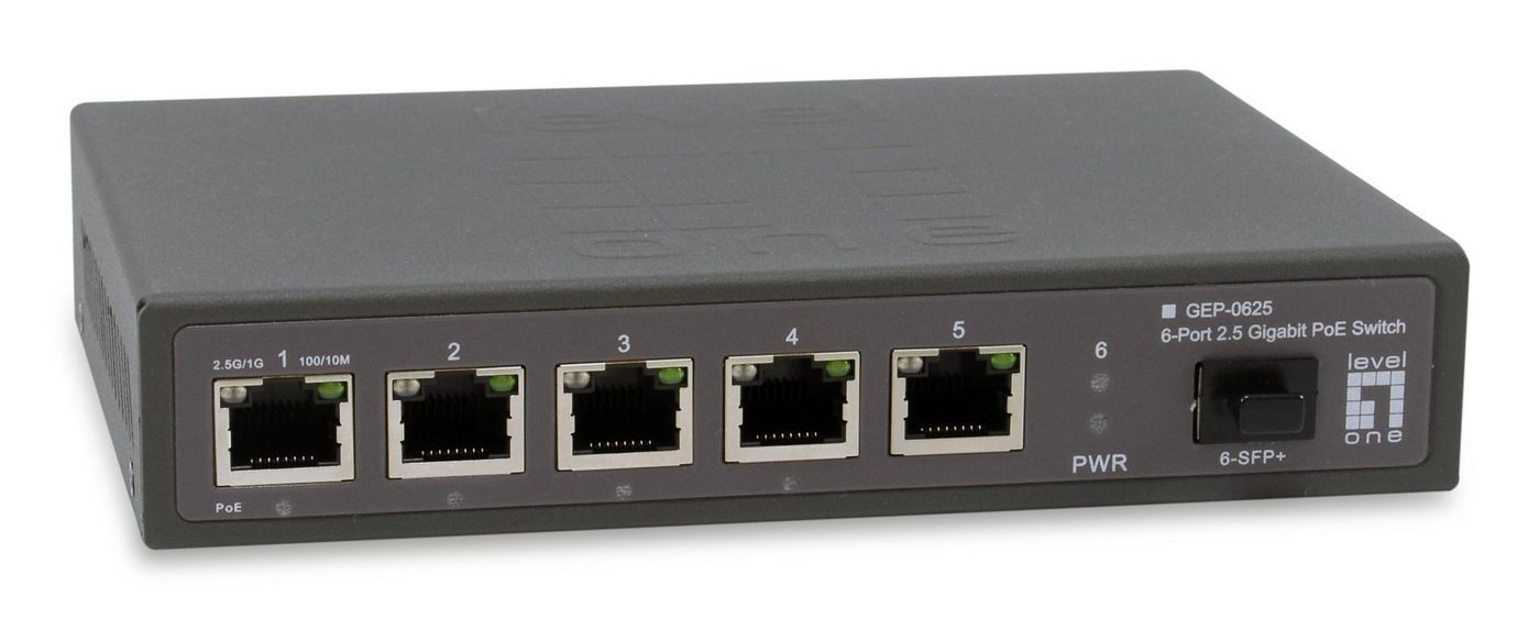 LevelOne GEP-0625 Network Switch Unmanaged 2.5G Ethernet (100/1000/2500) Po ~E~