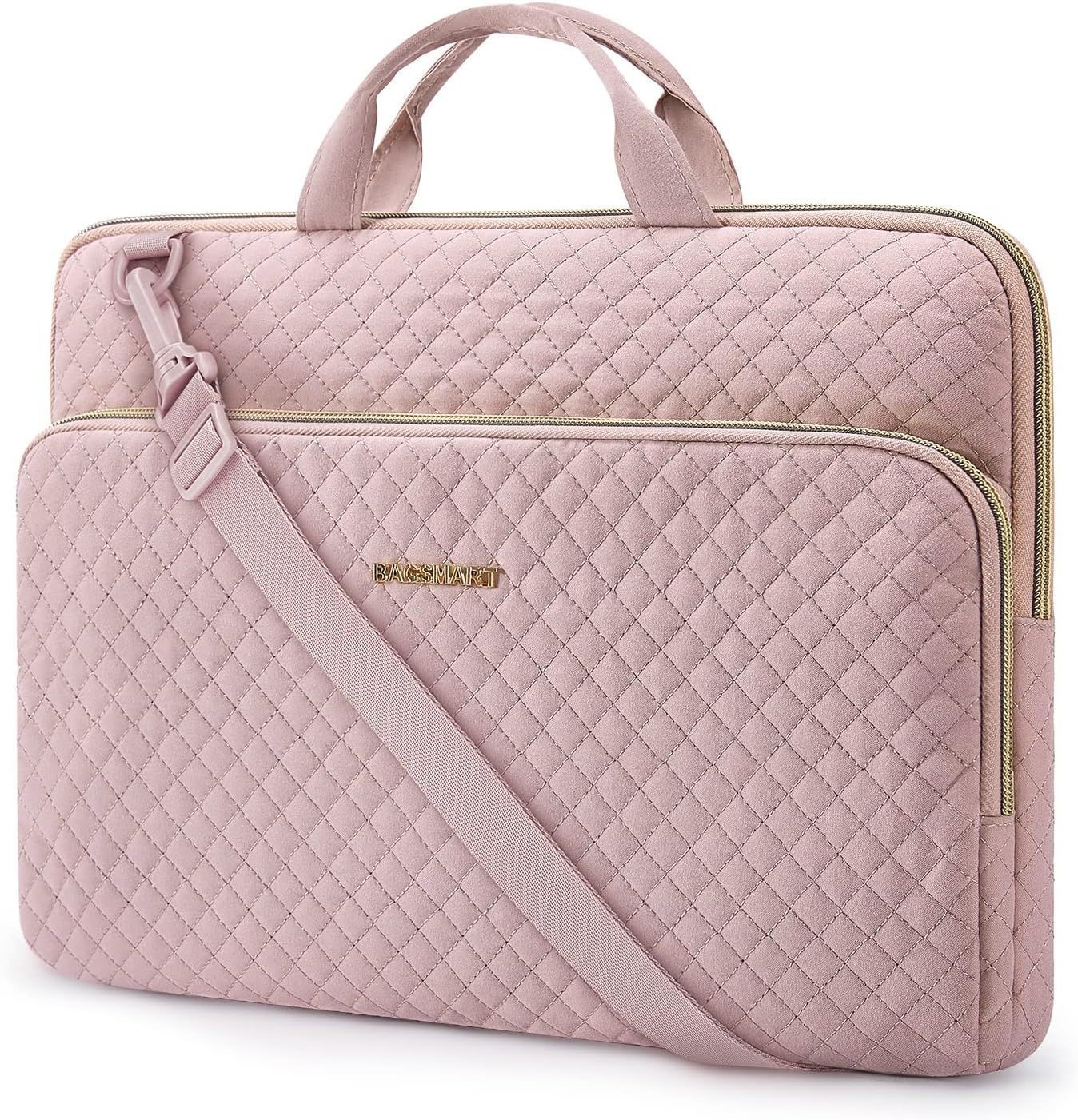 Lightweight 15.6 Inch Laptop Sleeve for MacBook Pro 16", HP, Dell, Acer - Pink