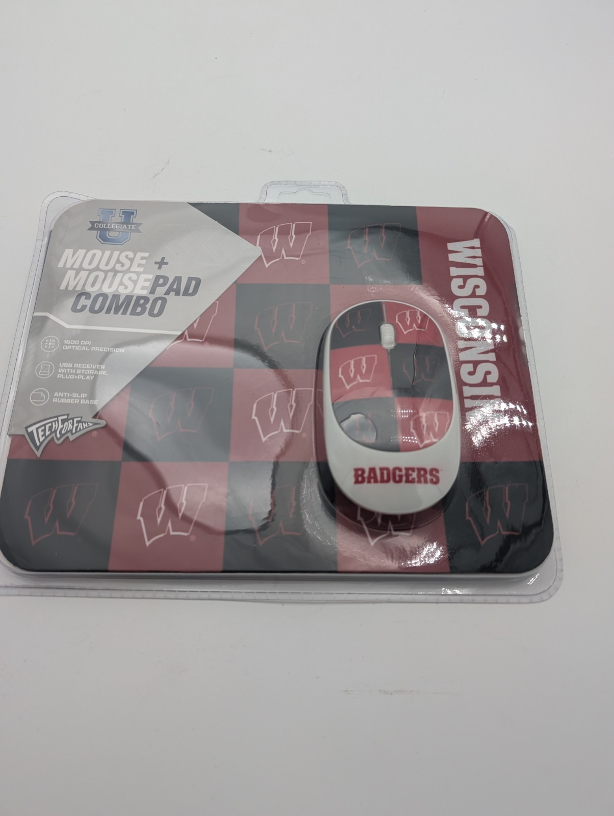 SOAR Wisconsin Badgers Mouse + Mouse Pad Combo NBA Set