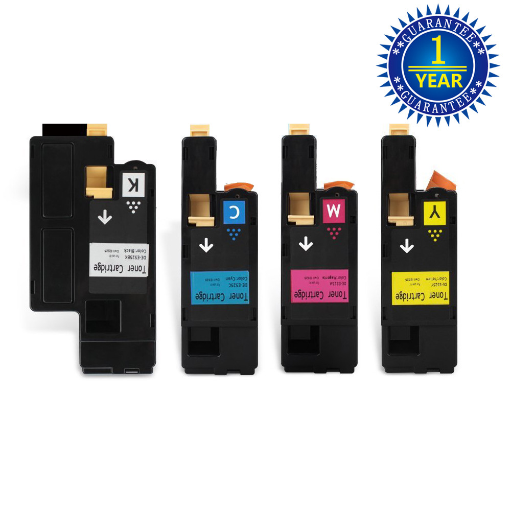 4 Pack E525W Color Toner Cartridge Set fits for Dell E525W Color Laser Printer