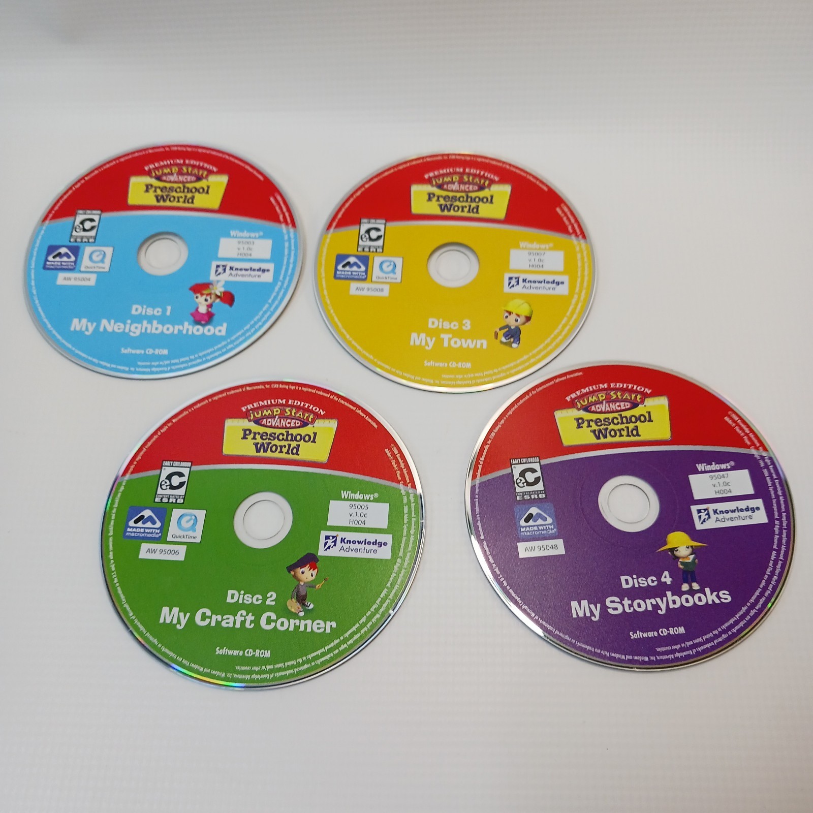 Jumpstart Advanced Preschool World CD-ROM Premium Edition Game Vintage UNTESTED 