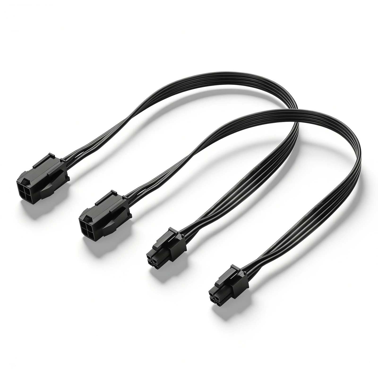 2 12V 18 AWG ATX 4Pin 4 Pin 4 Pin CPU Power Cables - 12 8 Inch