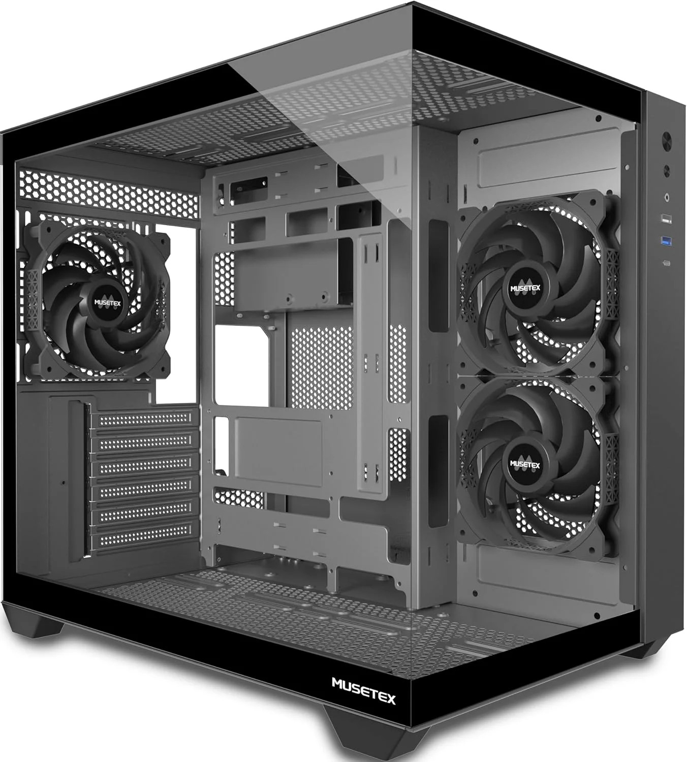 ATX PC Case, 3 X 120Mm Fans Pre-Installed, 360MM RAD Support, 270° Full View Tem