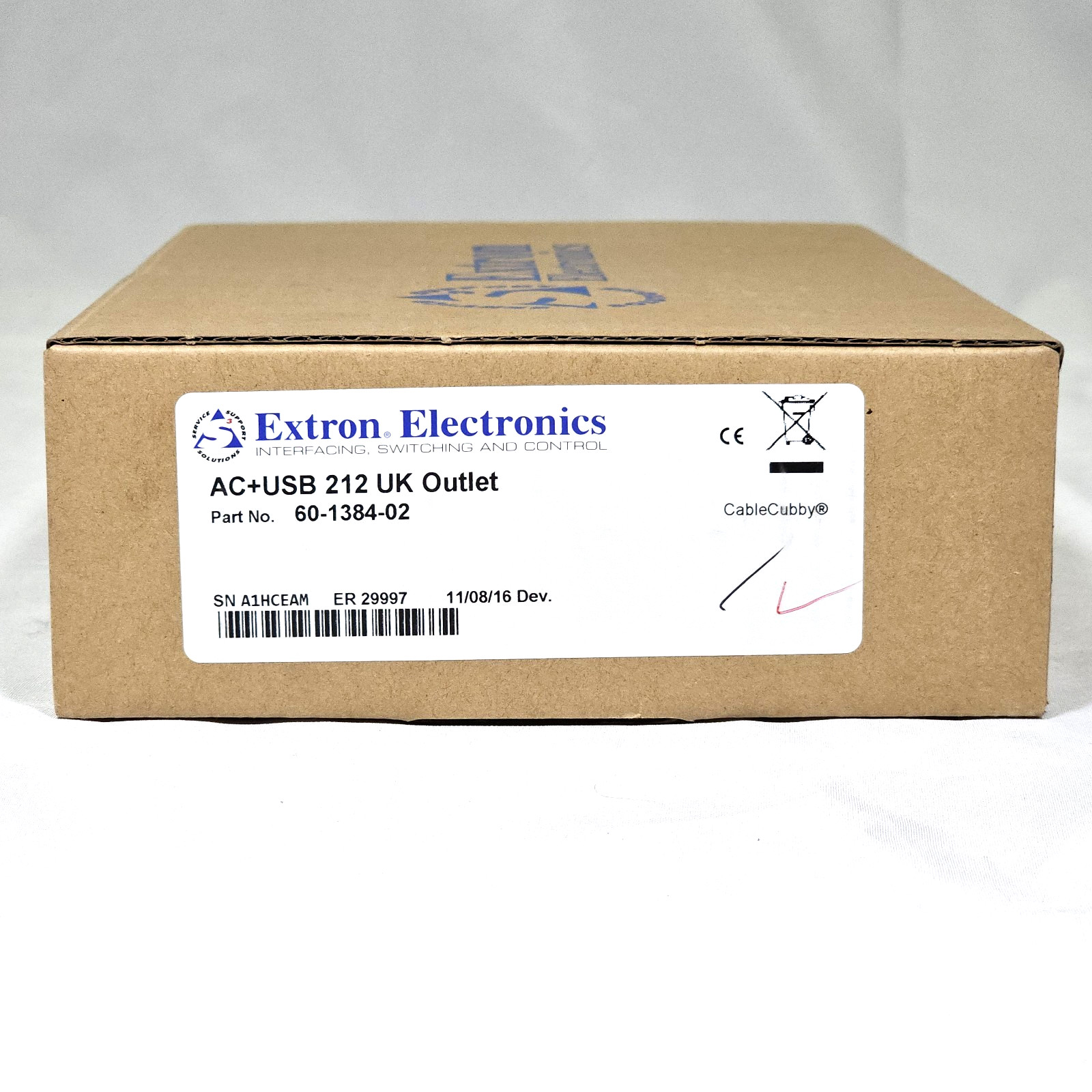 Extron AC+USB 212 UK Outlets Power Module | # 60-1384-02 | NEW