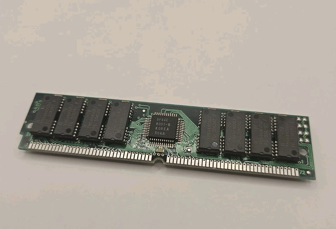 8MB 72-Pin SIMM RAM Texas Instruments Chips 70ns Vintage 486 Pentium Computer