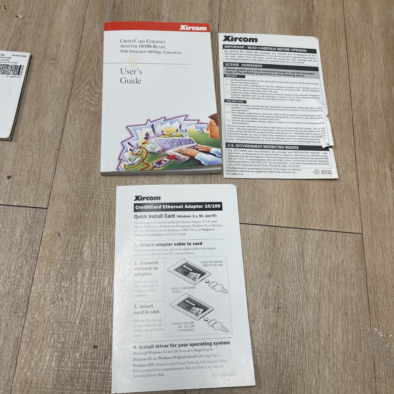 1996 Xircom Credit Card Ethernet User Guide Vintage
