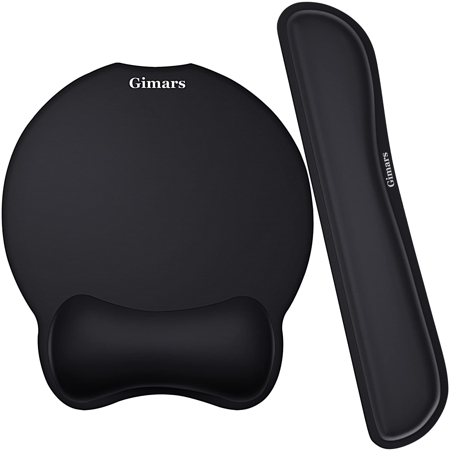 Gimars Upgrade Enlarge 2-piece set (keyboard rest+mouse pad with rest), Black