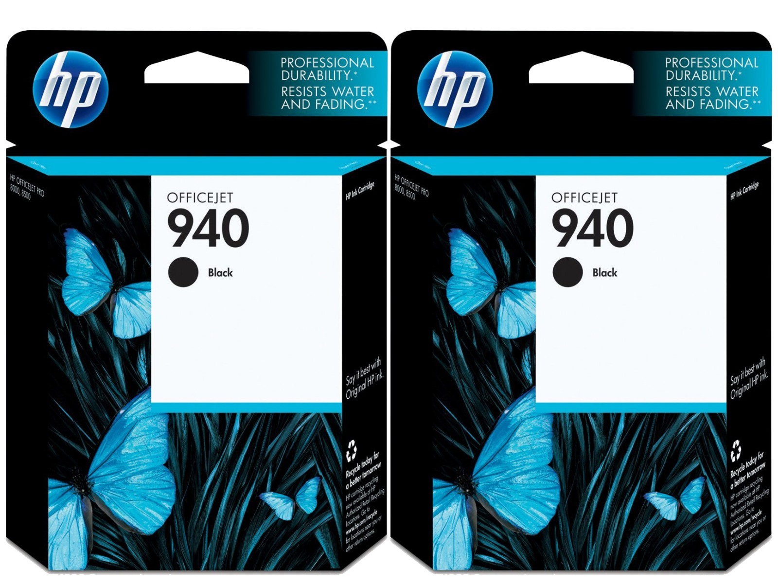 GENUINE HP 940 Black Ink Cartridge 2-Pack for Officejet 8000 8500