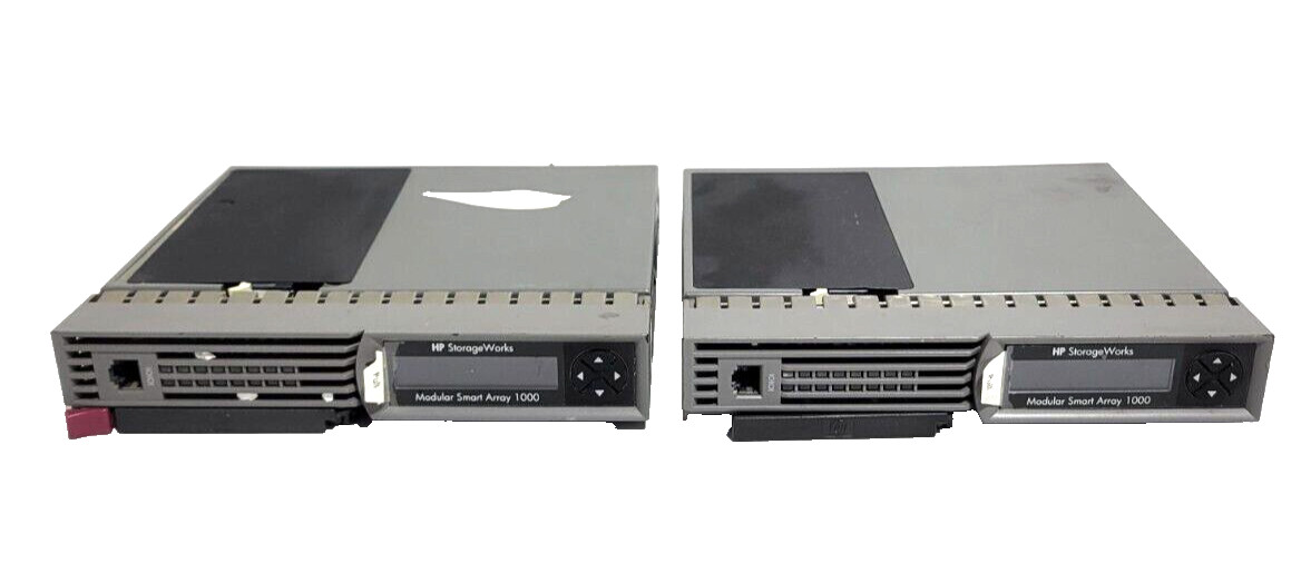LOT OF 2- 218231-B22 HP StorageWorks 1000 SAN Array Modular 70-40452-12 USED