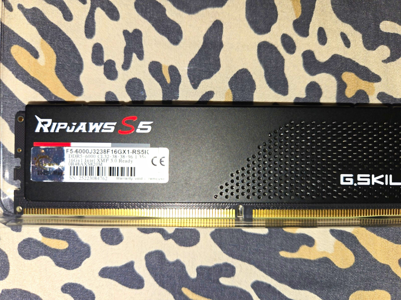 G.SKILL Ripjaws S5 16GB DDR5-6000 DIMM 1x16GB Intel XMP 3.0