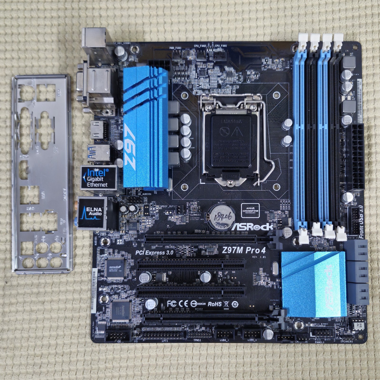 ASROCK Z97M PRO4 : LGA1150 Z97 DDR3 mATX + IO-Shield
