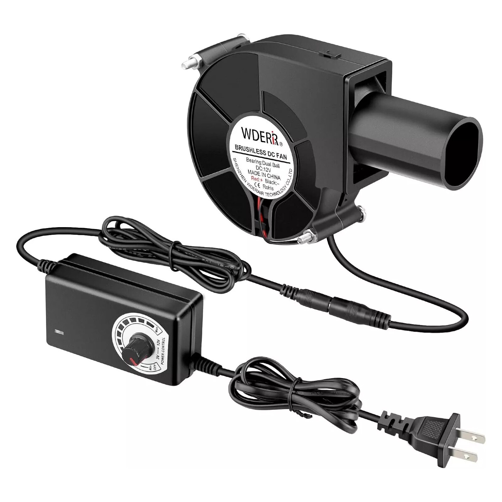 Blower Fan 120v 240V AC Plug Variable Speed Controller Centrifugal Outdoor