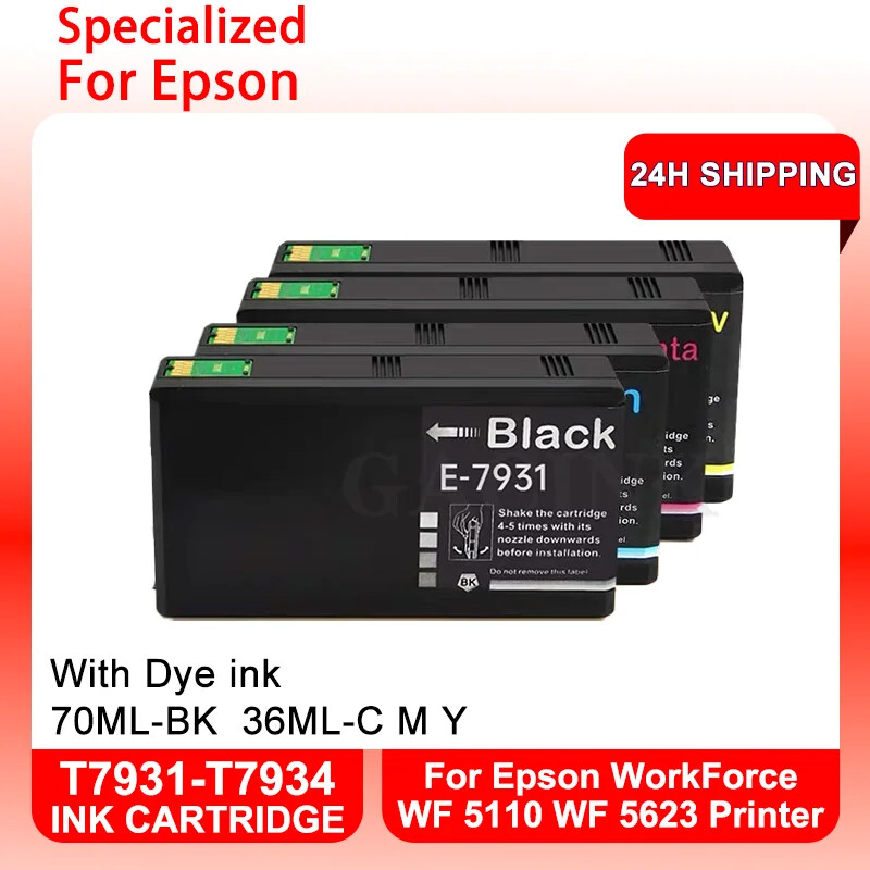 T7931-T7934 Compatible Ink Cartridge For Epson WorkForce WF-5113 WF-5623 Printer