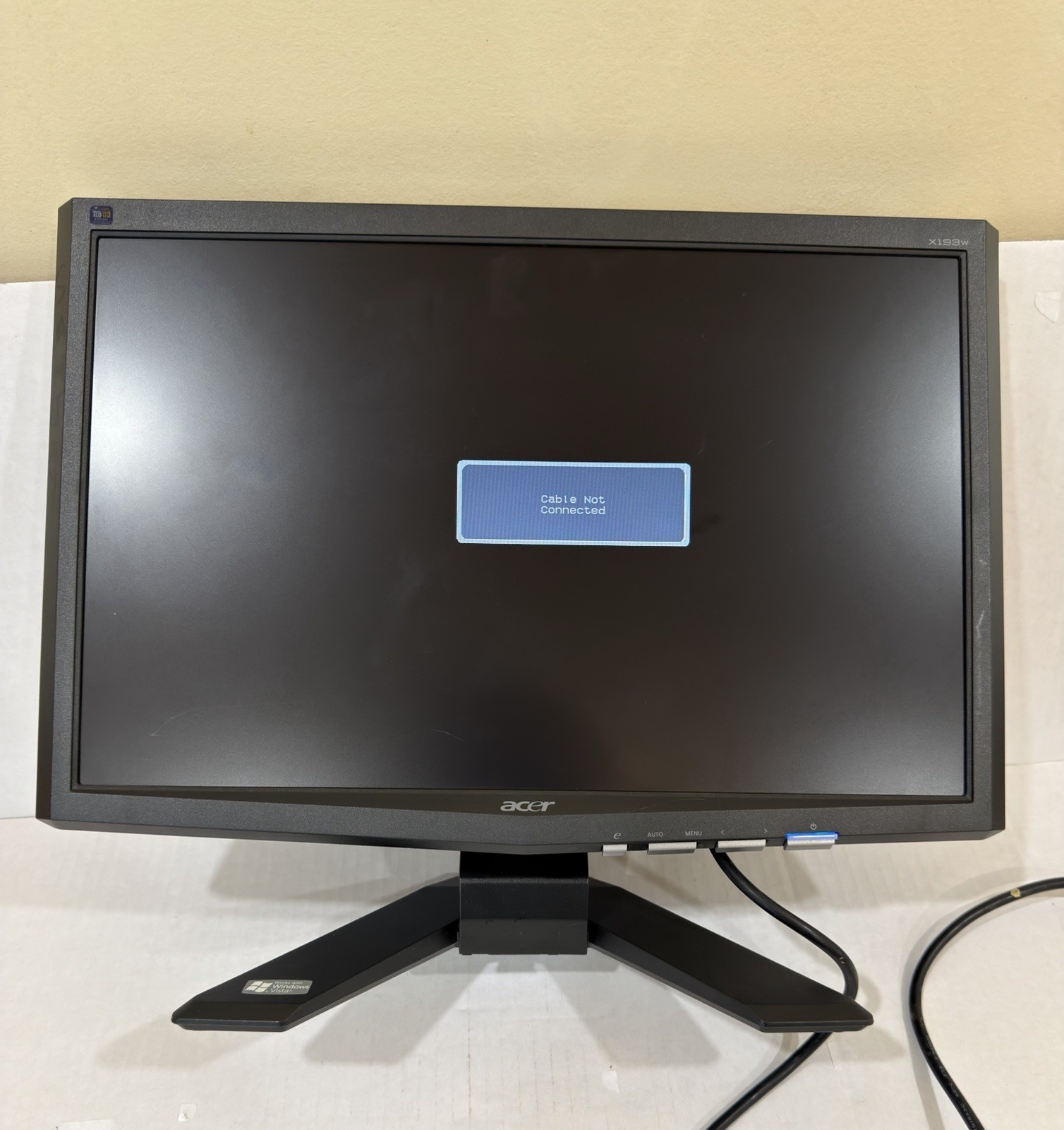 Acer X193W 19” Widescreen LCD Monitor VGA Tested