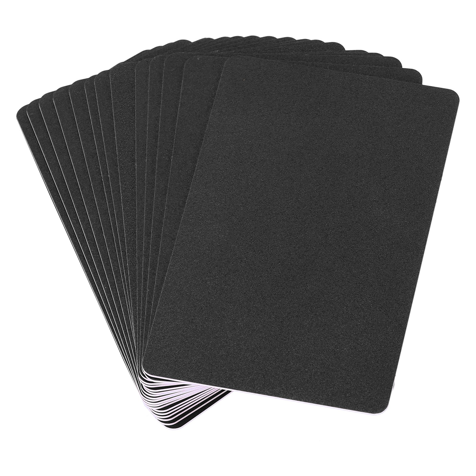 12 Pcs Plastic Blank Cards Inkjet Black ID Business Card CR80 30 MIL Frosted
