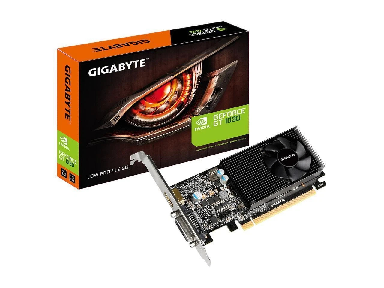GIGABYTE GeForce GT 1030 Low Profile D5 2G DirectX 12 GV-N1030D5-2GL Video Card