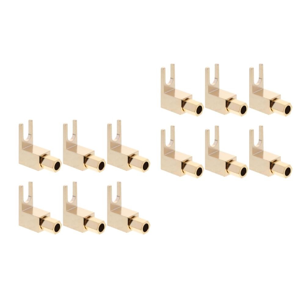 Durable Copper Spade Banana Audio Plug Gold Connector for Theater Wire Setup