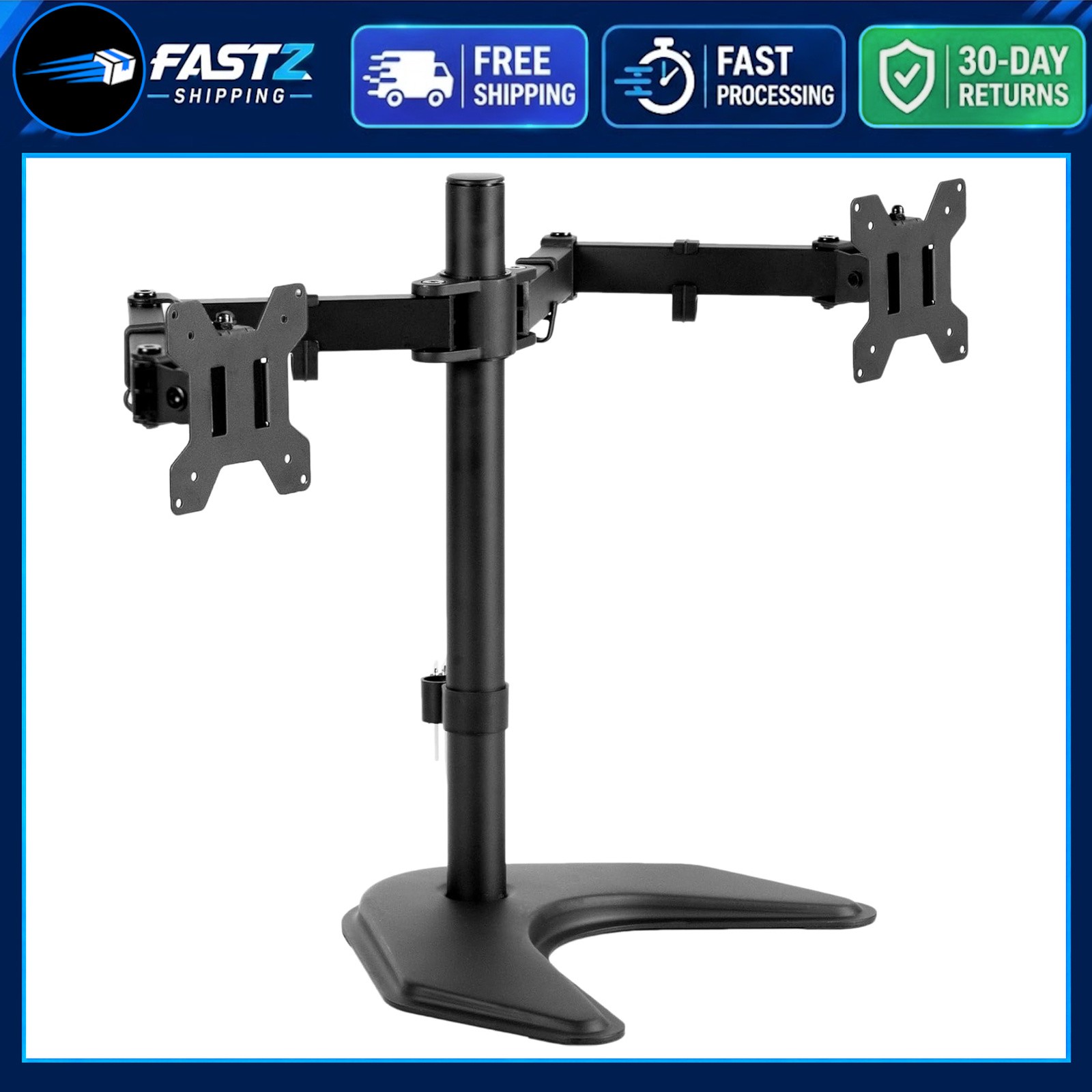 Dual Monitor Stand VIVO 13-27 Inch Adjustable Desk Mount