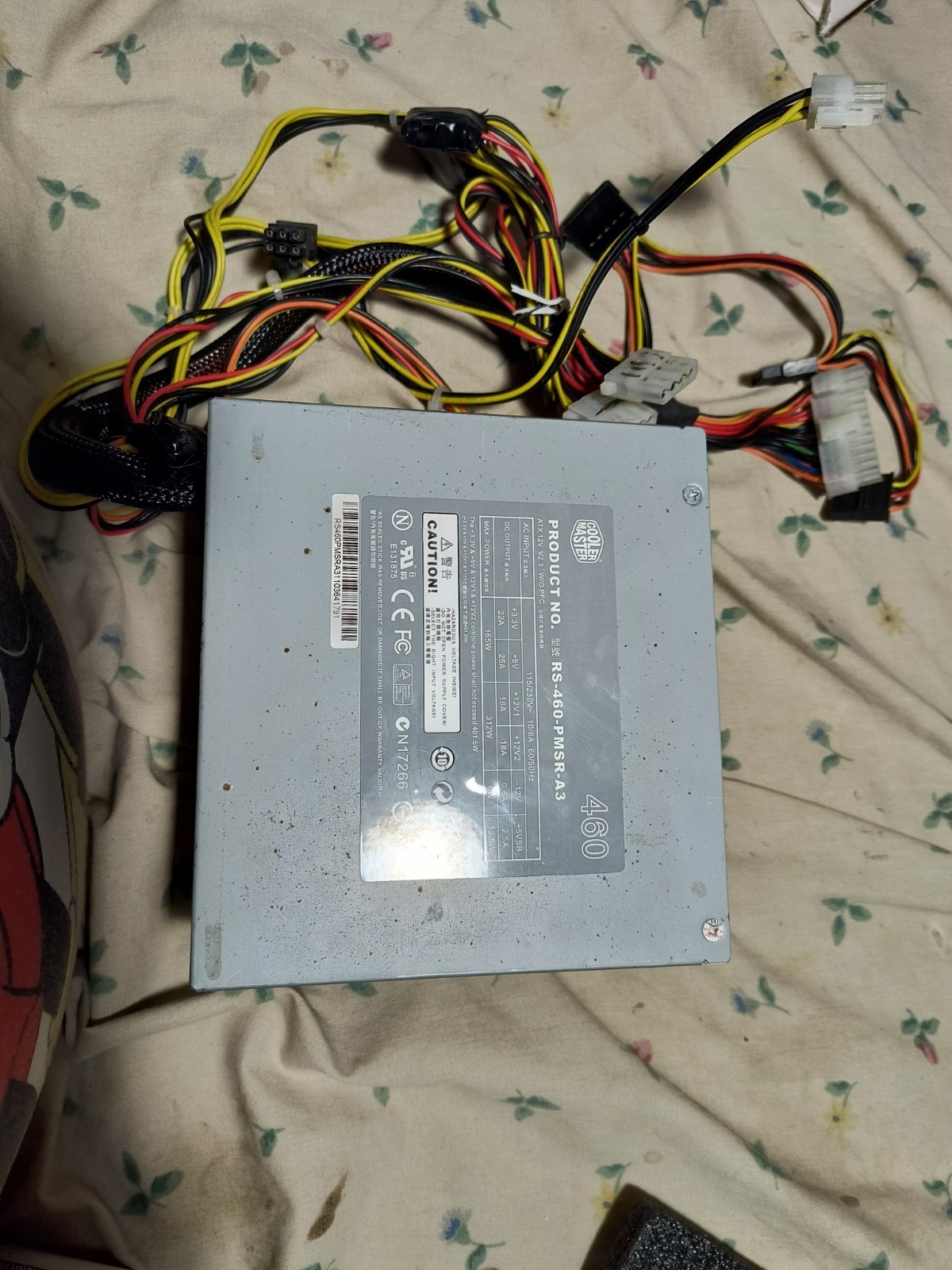 Computer COOLER MASTER Works 460W POWER SUPPLY RS-460-PMSR-A3 115 230V 6 50hz