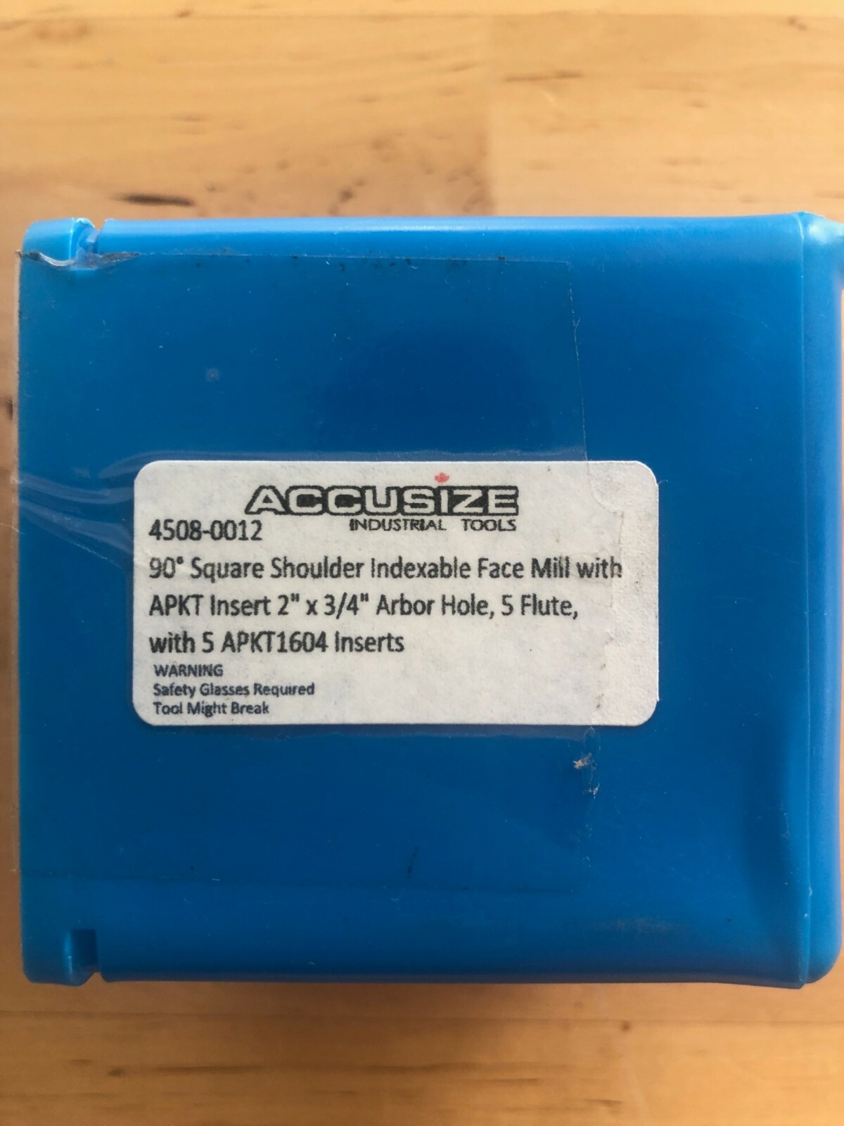 Accusize Industrial Tools 2'' by 3/4'' 90 Deg Square Shoulder Indexable Face