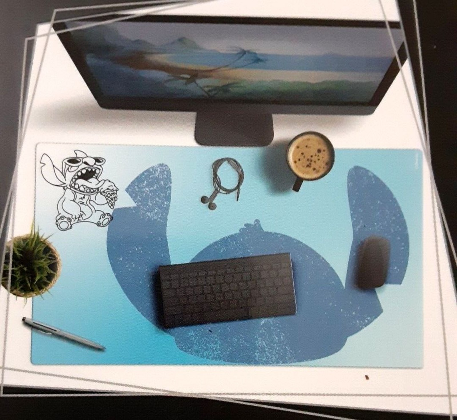 Disney Lilo Stitch PC Computer Gaming Mat Board Hawaii Desk Pad - XL