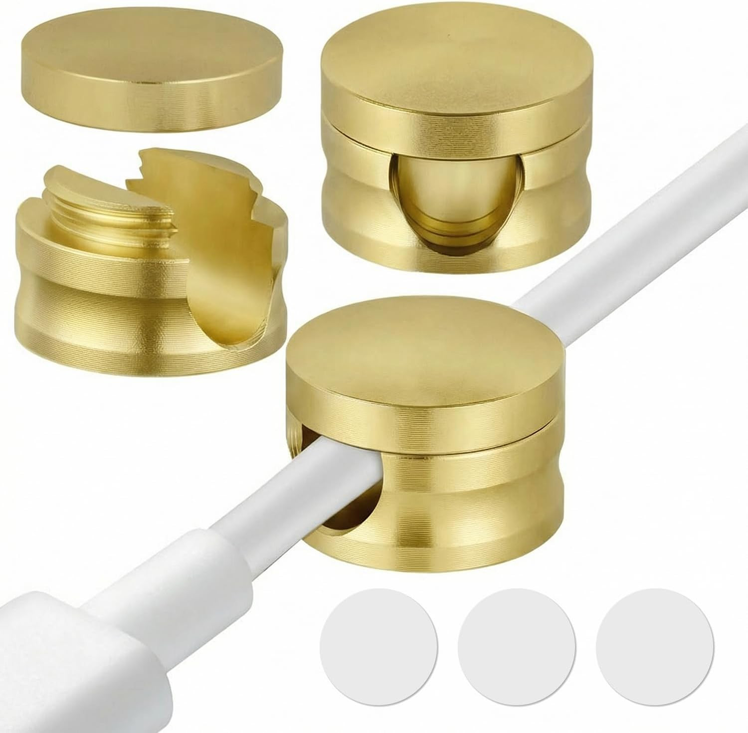 3 Pack Upgraded Cord Management Clips with Extra-Large Adhesive Base, Stronger H