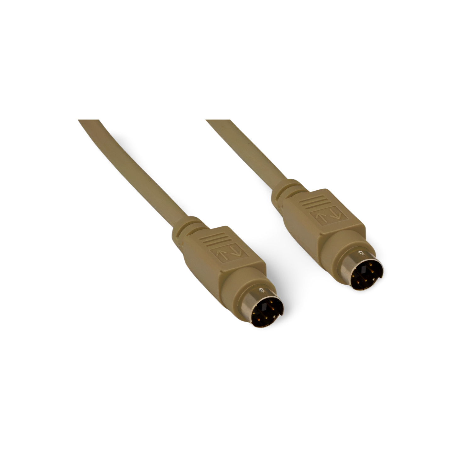 6ft Keyboard Mouse Cable Mini DIN6 Male to Male PS2 - Beige