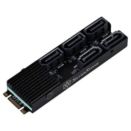 Silverstone SST-ECS07 5-Port SATA M.2 PCI-e Storage Expansion Card