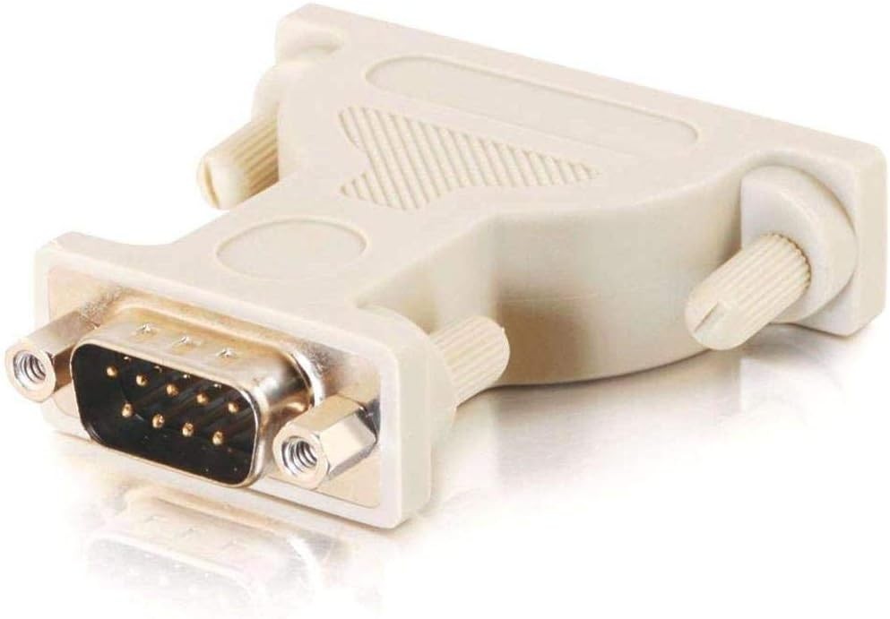 CablesToGo 02449 DB9 Male to DB25 Female Serial RS232 Serial Adapter, Beige
