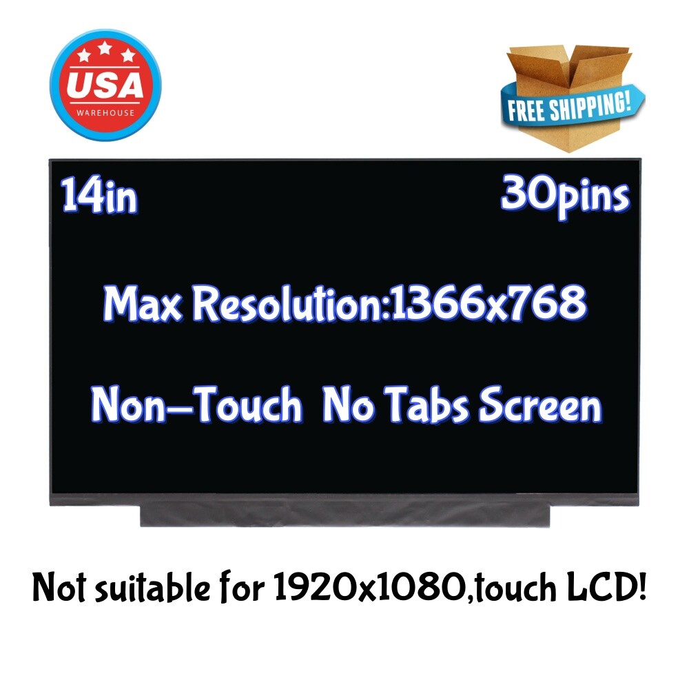 14'' For HP 14-DK1022WM 30 Pins Non-Touch Screen Replacement LCD LED Display