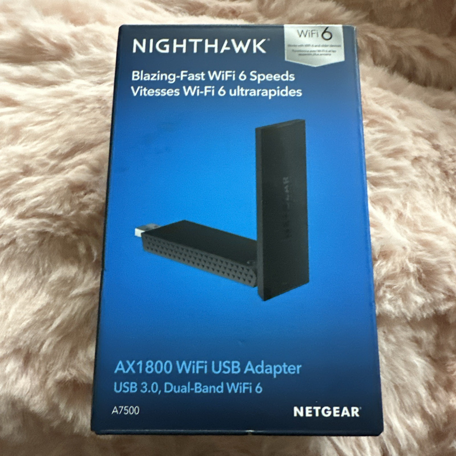 NETGEAR Nighthawk AX1800 Wi-Fi 6 USB 3.0 Adapter - Black A7500-100PAS Fast SHIP