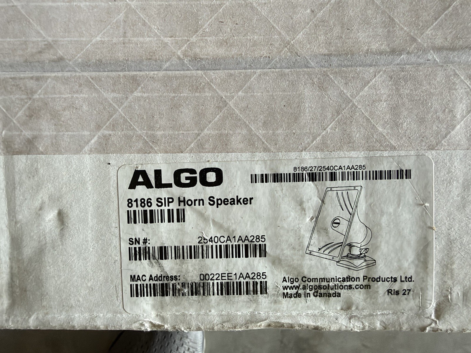 Algo 8186 PoE SIP Paging Speaker & IP Loud Ringer Multicast Bell Scheduler - NEW