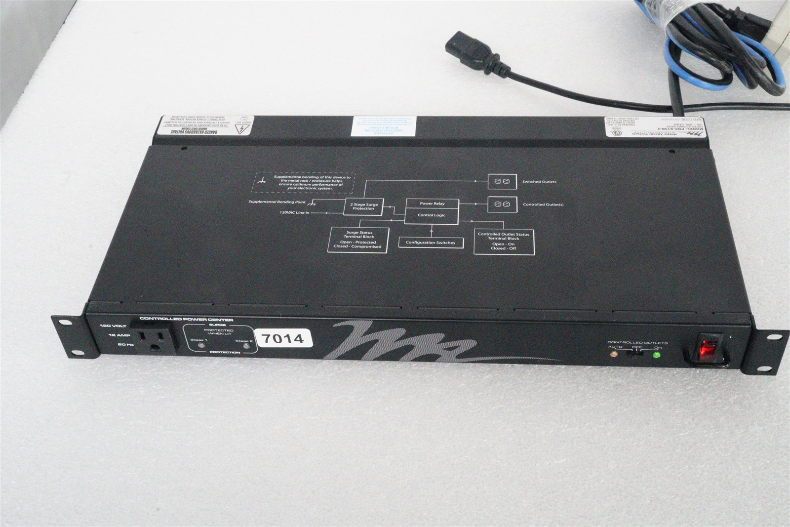 Middle Atlantic PDC-915R-2 Controlled Power Center - Black