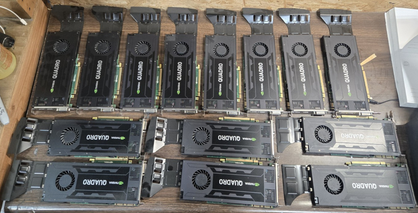 LOT OF 14 Nvidia Quadro K4200 4GB Graphics Cards UNTESTED FAST  c