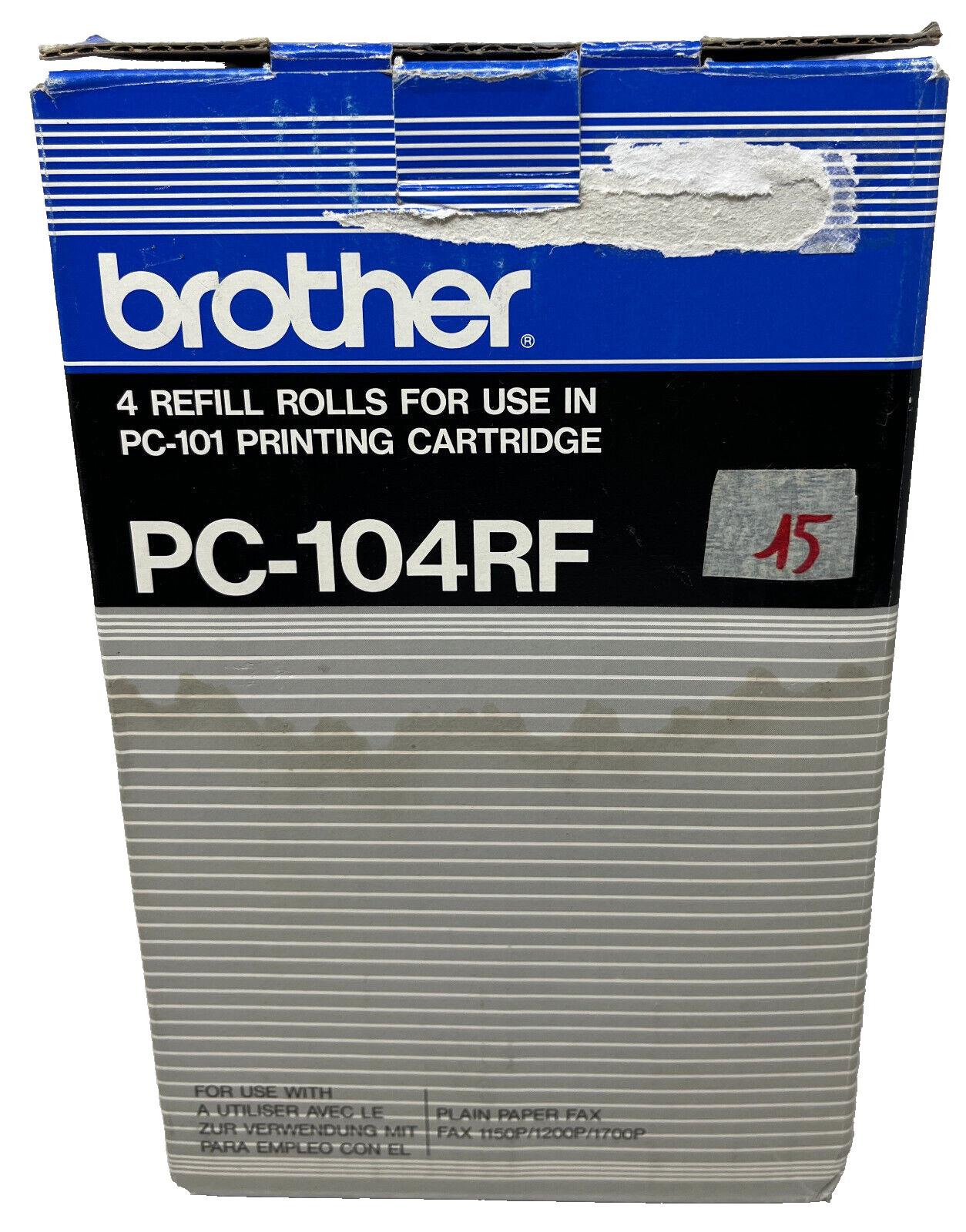 Brother PC-104RF Original TTR Ribbon Rolls Fax 1150P/1200P/1700P [2 Rolls]