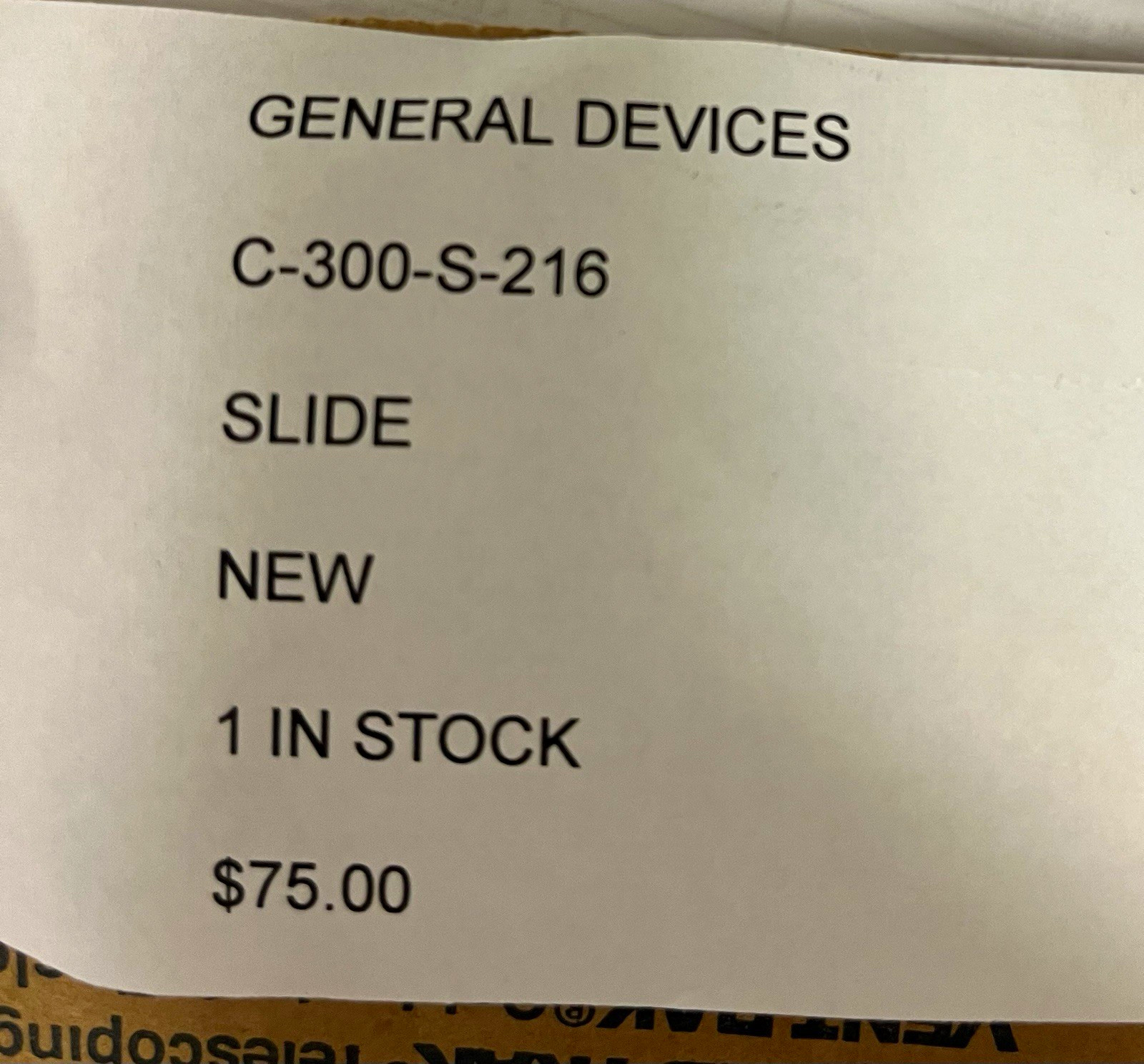 General Devices C-300-S-216 Slide Telescoping Slide