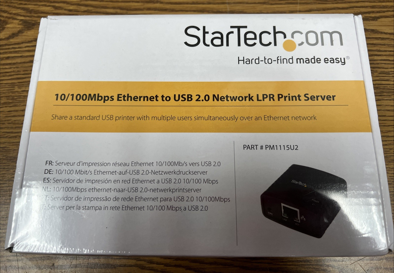 StarTech.com Ethernet to USB 2.0 Network LPR Print Server (PM1115U2)