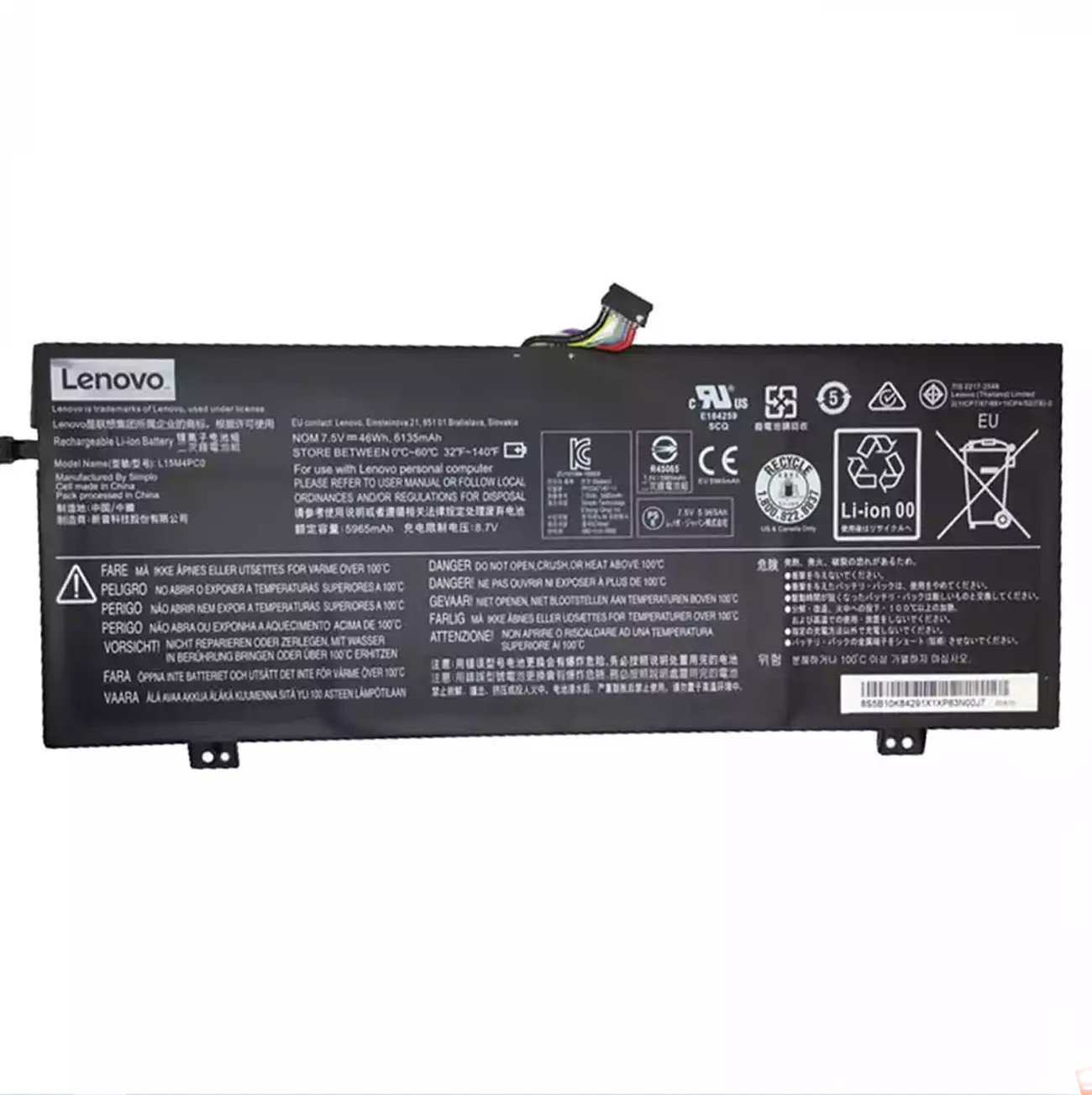 Genuine Battery L15M4PC0 L15M6PC0 For Lenovo IdeaPad 710S-13IKB 710S-13ISK New