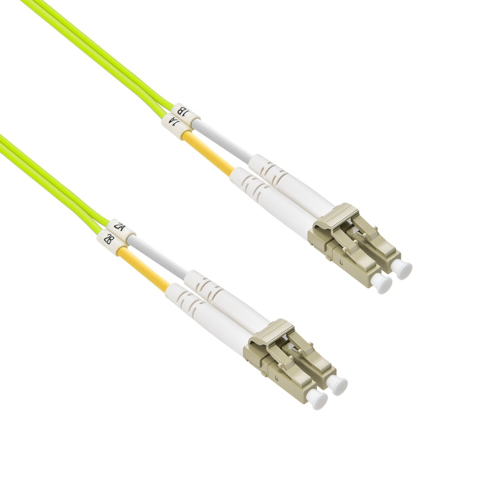 7m LC/UPC-LC/UPC OM5 Multimode Duplex OFNR 2.0mm Green Fiber Optic Patch Cable
